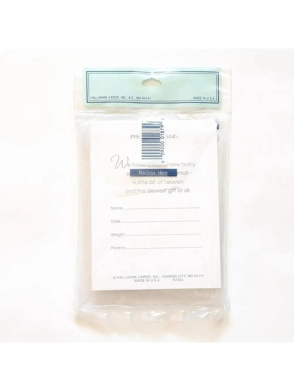 Vintage Hallmark Baby Announcement Cards with Envelopes